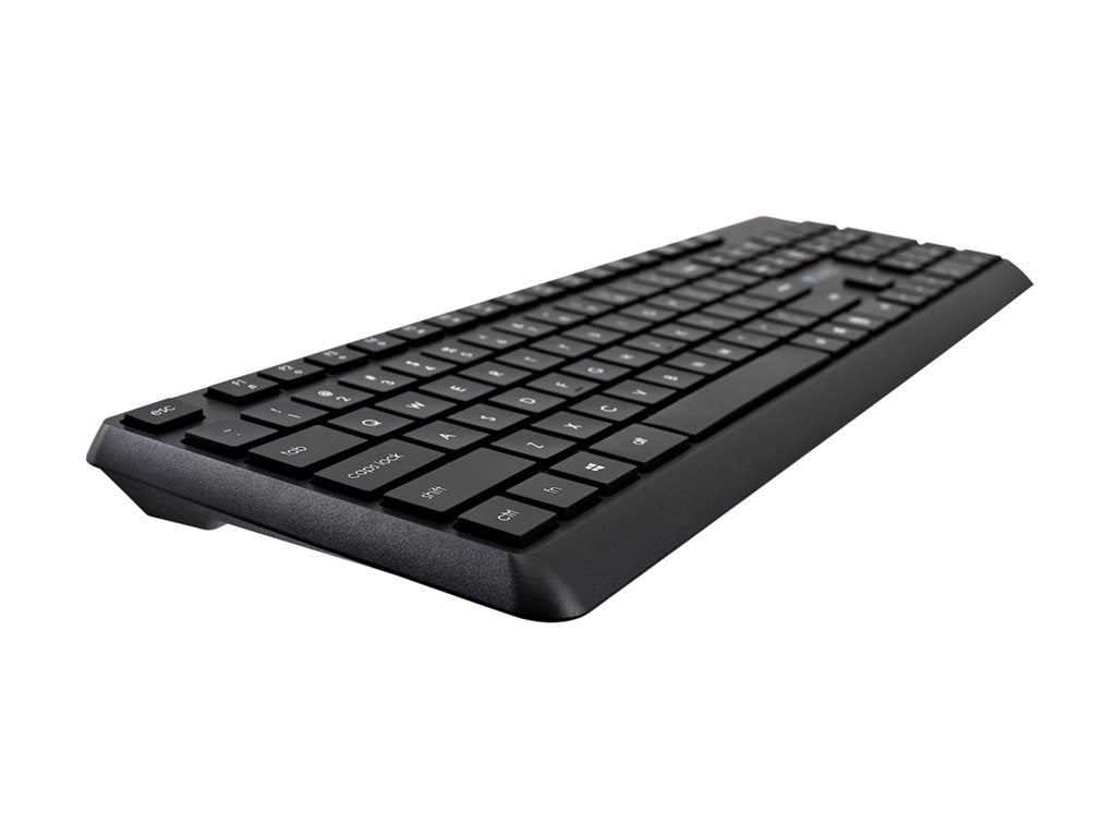V7 CKW350US - Keyboard and mouse set - 100% - full size - wireless - 2.4 GHz - QWERTY - US - black