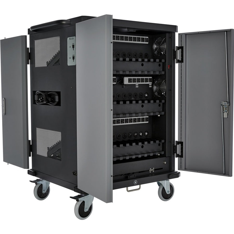 V7 Charge Cart for 36 Mobile Computers - Secure, Store and Charge Chromebooks, Notebooks and Tablets - NEMA US Plug CHGCT36-1N