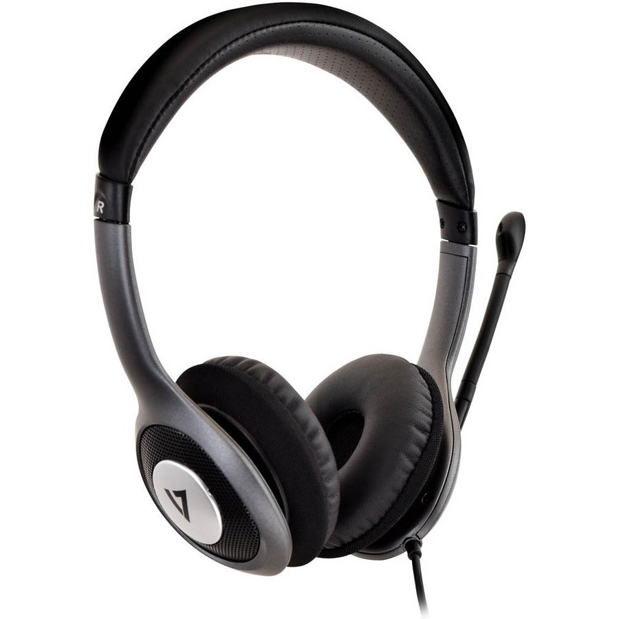 V7 Deluxe USB Stereo Headphones with Microphone HU521-2NP