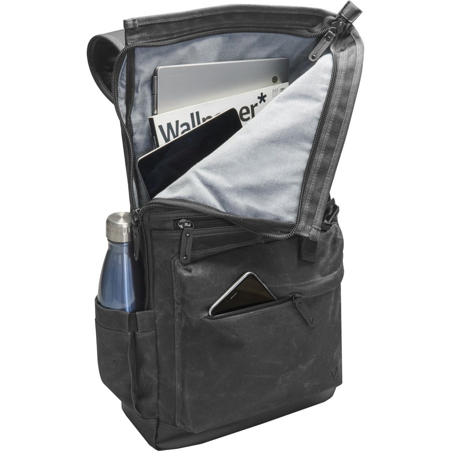 V7 Elite CBXT16-CANVAS Carrying Case (Backpack) for 15.6 to 16" Notebook - Black"