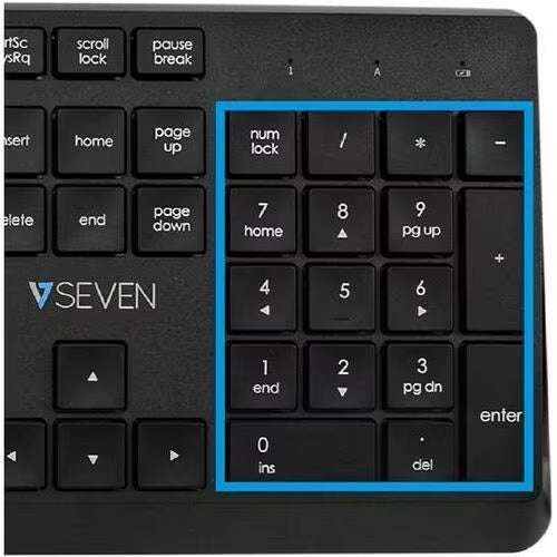 V7 KU350US USB Quiet Keyboard - US Layout - English (US) QWERTY - Business - Black