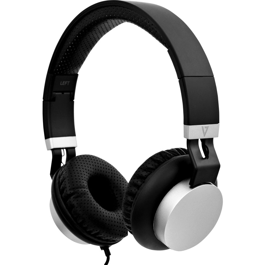 V7 Lightweight On-Ear Headphones - Black/Silver HA601-3NP