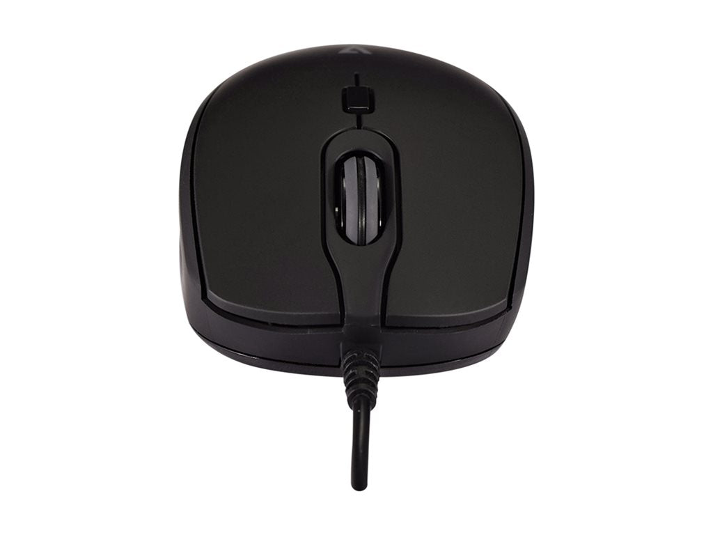 V7 MU350 - Mouse - Pro Silent - optical - 4 buttons - wired - USB