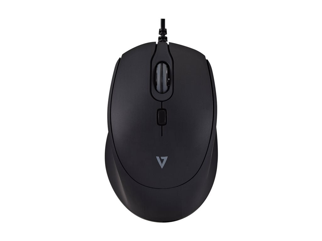 V7 MU350 - Mouse - Pro Silent - optical - 4 buttons - wired - USB