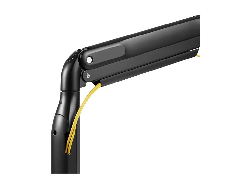 V7 - Mounting kit (articulating arm, 2 VESA plates, clamp base) - for 2 LCD displays - heavy duty, gas spring - plastic,