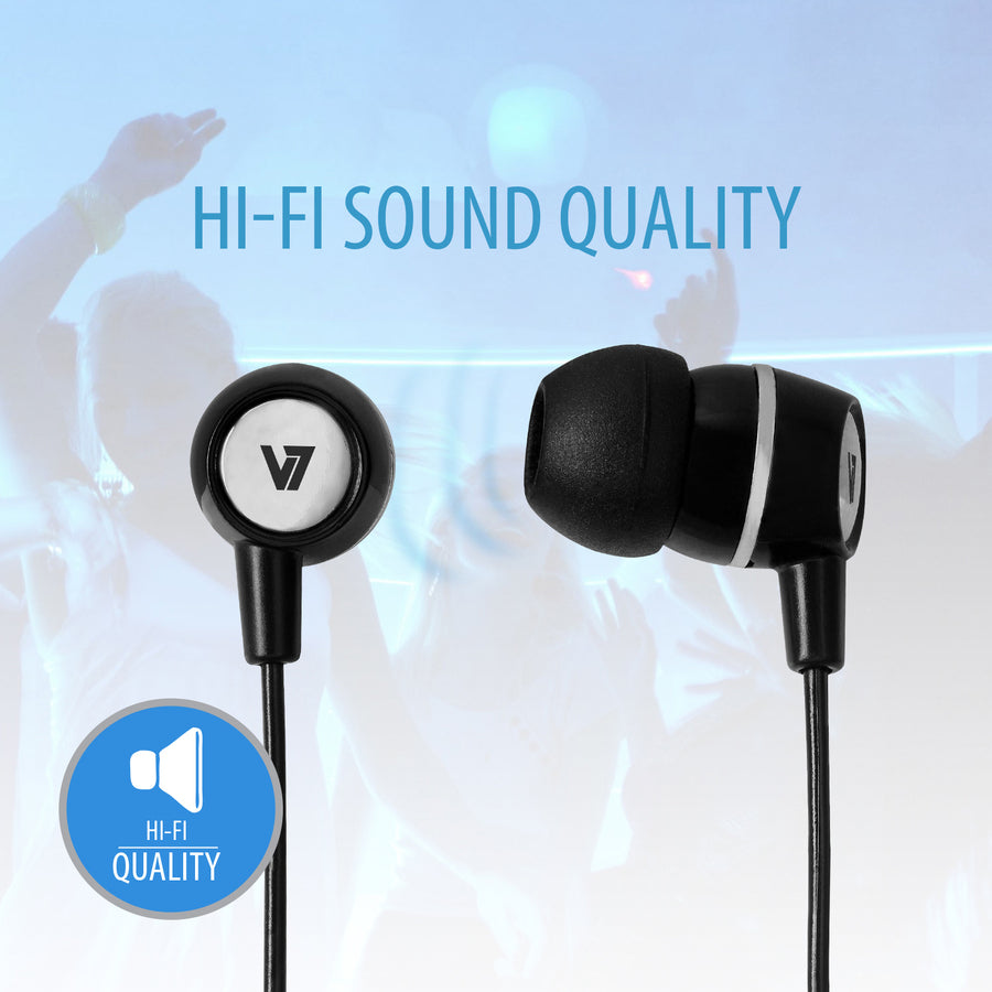 V7 Stereo Earbuds With Inline Microphone