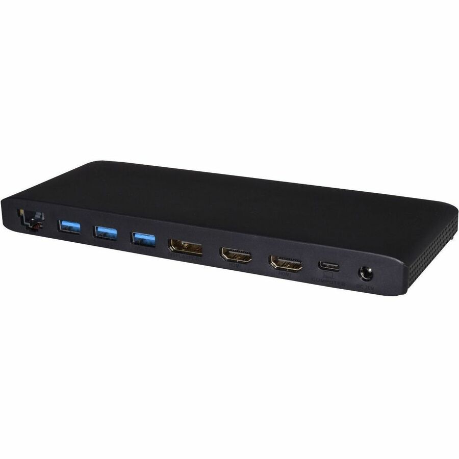 V7 USB-C Alt Mode Triple Display Docking Station - Memory Card Reader - SD microSD - USB T