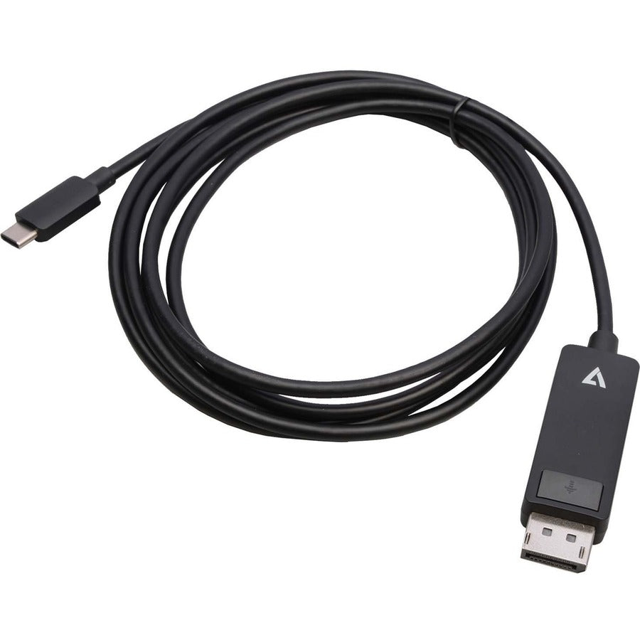 V7 USB-C Male to DisplayPort 1.4 Male 32.4 Gbps 8K/4K UHD V7USBCDP14-2M