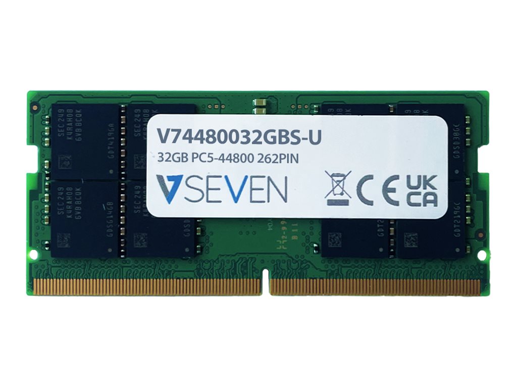 V7 V74480032GBS-U - DDR5 - module - 32 GB - SO-DIMM 262-pin - 5600 MHz / PC5-44800 - CL46 - 1.1 V - unbuffered - on-die
