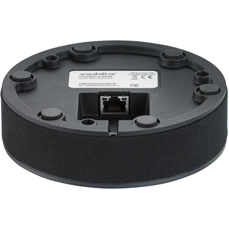 Vaddio EasyIP TableMIC D Wired Condenser Microphone - Black - TAA Compliant