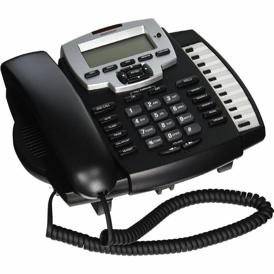 Valcom Standard Phone - Wall Mountable, Desktop - Black, Gray - Corded - Corded -