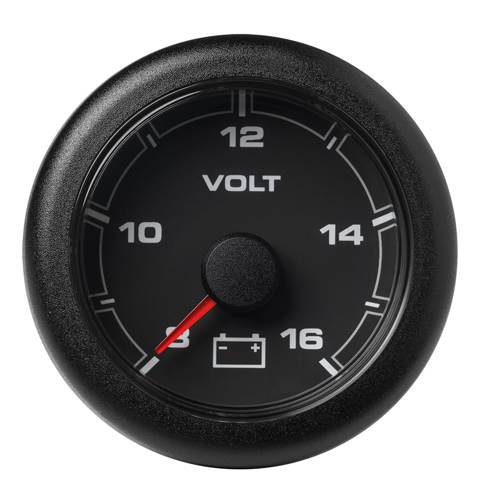 Veratron 52MM (2-1/16") OceanLink Battery Voltage Gauge - 8 to 16 V - Black Dial &amp;