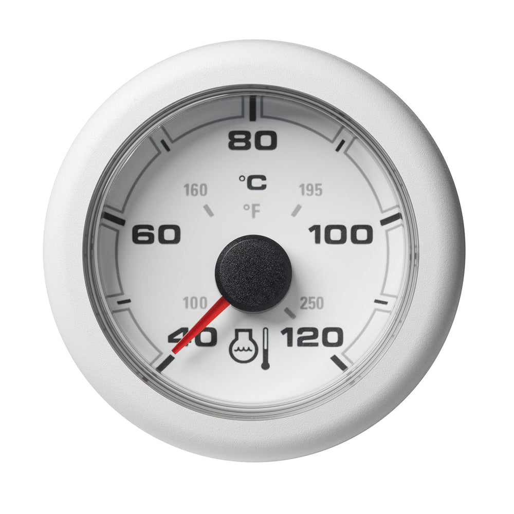 Veratron 52MM (2-1/16") OceanLink Coolant Temperature Gauge - 120&deg;C/250&deg;F - White