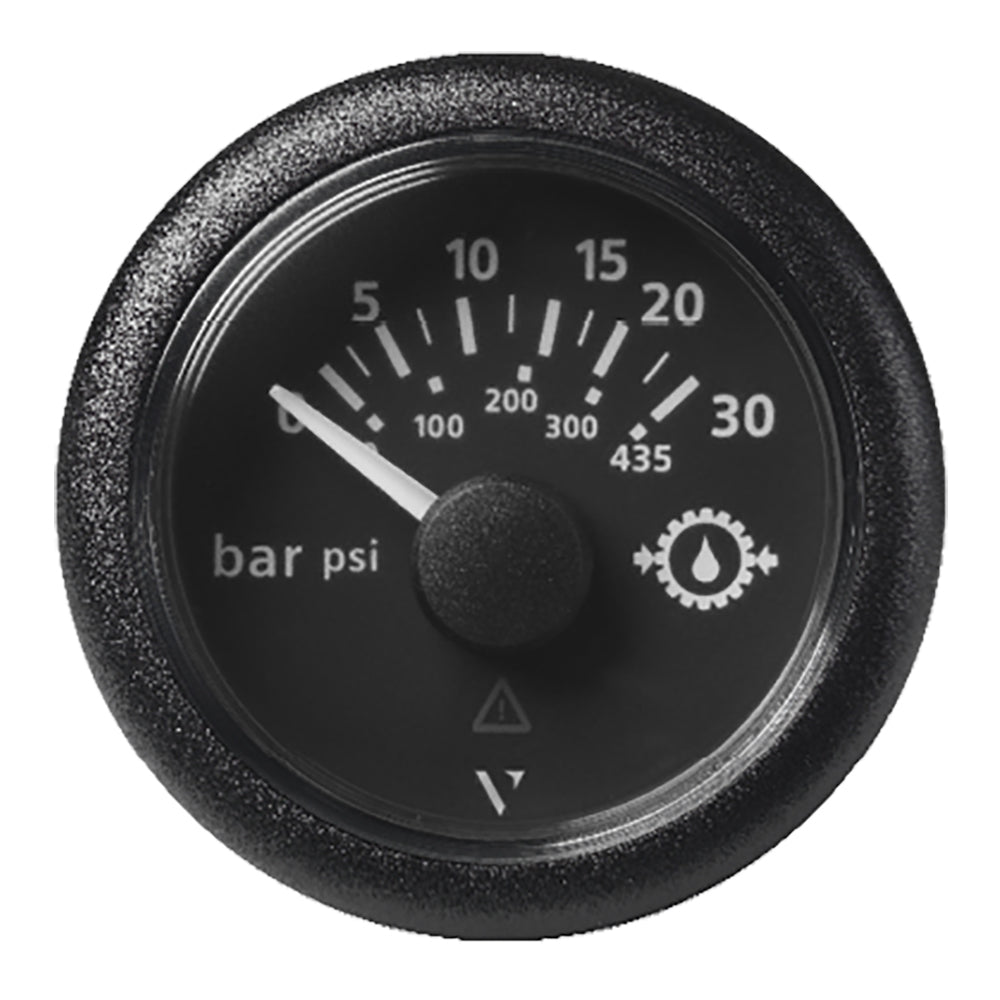Veratron 52MM (2-1/16") ViewLine Transmission Oil Pressure 30 Bar/435 PSI - Black Dial