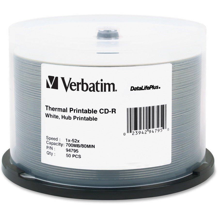Verbatim Datalifeplus 94795 Cd Recordable Media - Cd-R - 52X - 700 Mb - 50 Pack Spindle