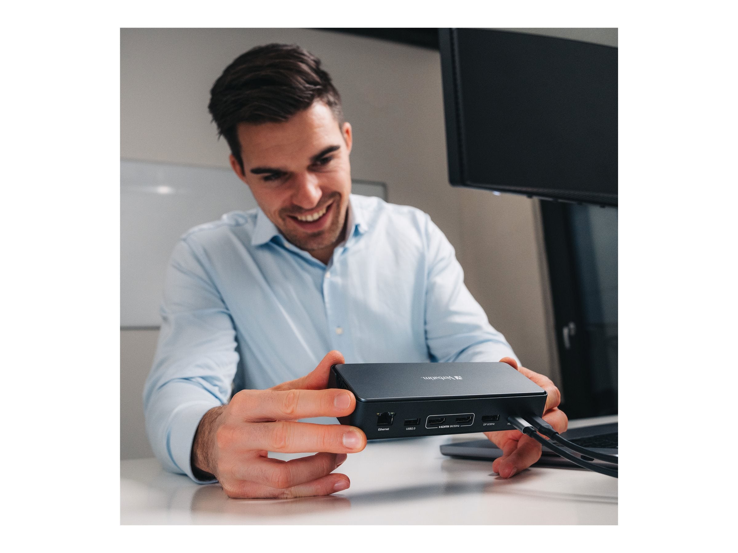 Verbatim Pro - Docking station - USB-C - 2 x HDMI, DP - 1GbE - 100 Watt