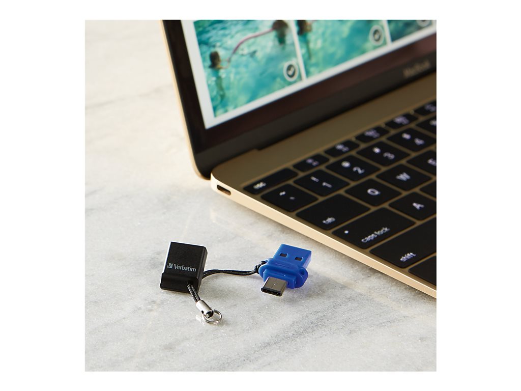Verbatim Store 'n' Go - USB flash drive - 128 GB - USB 3.2 Gen 1 / USB-C - blue