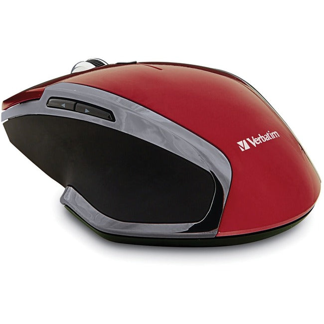 Verbatim Wireless Notebook 6-Button Deluxe Blue Led Mouse - Red