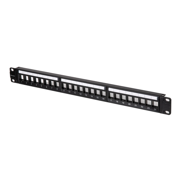 Vericom UPP6001-24 VGS Unshielded Modular Patch Panel with Labels, Unloaded (24