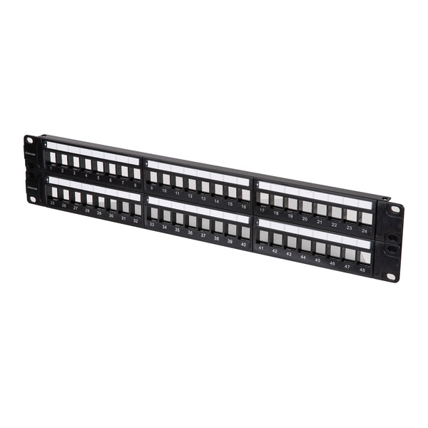 Vericom UPP6001-48 VGS Unshielded Modular Patch Panel with Labels, Unloaded (48
