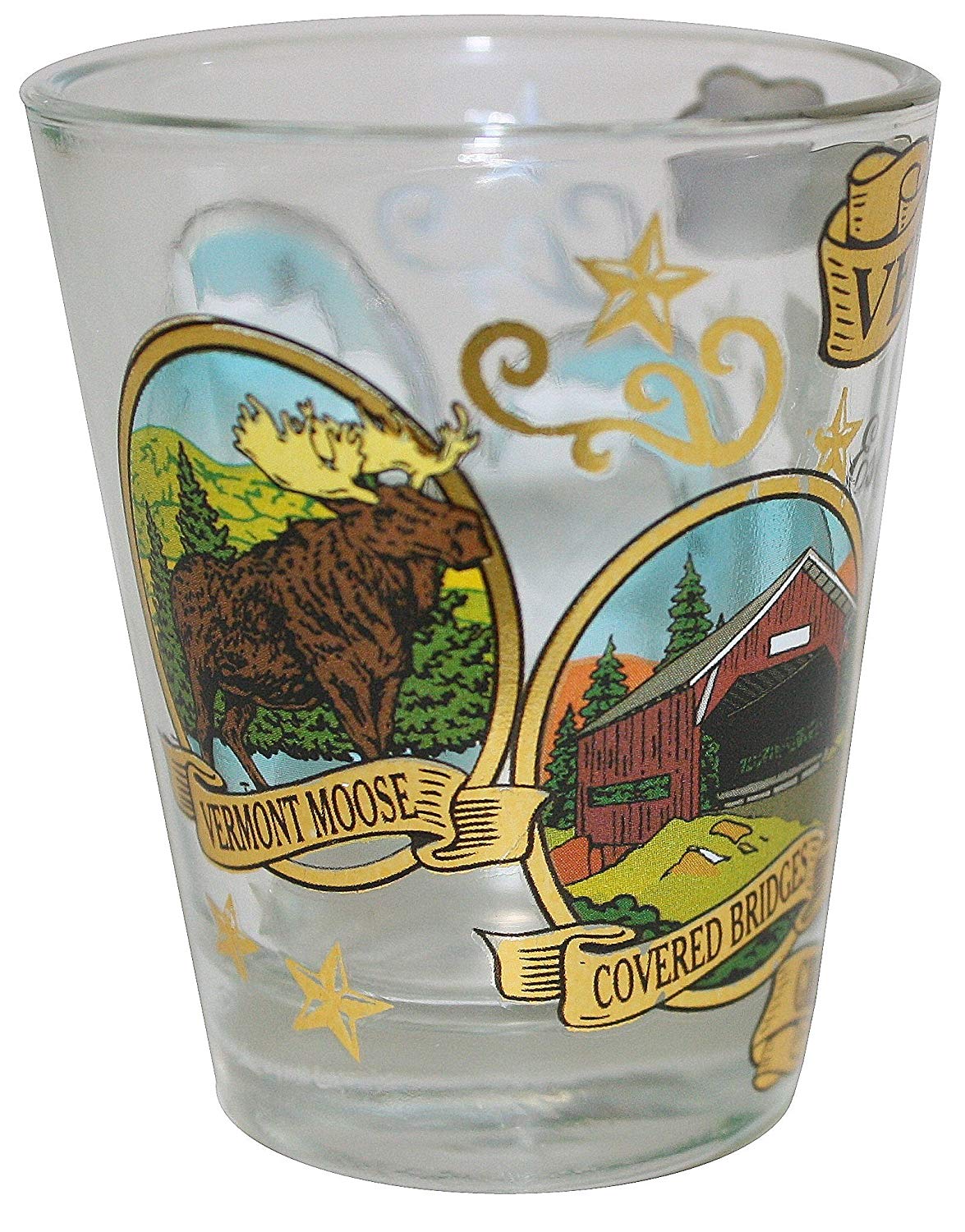 Vermont Four Icon Shot Glass
