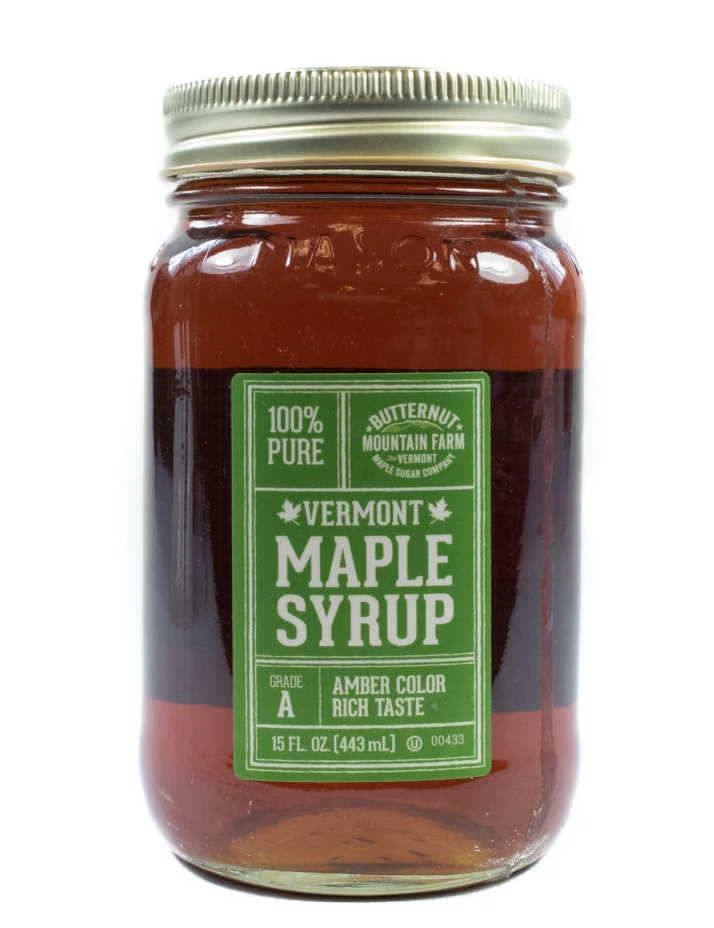 Vermont Grade A Amber Maple Syrup 15 oz Mason Jar