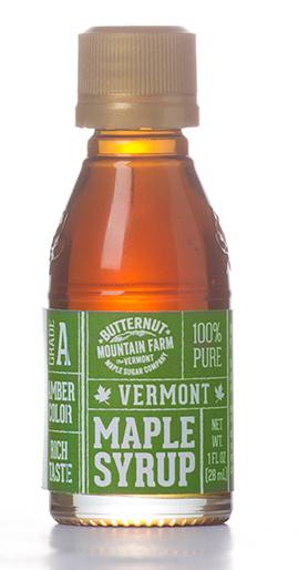 Vermont Maple Syrup - 1 Ounce Glass Bottle 'Nip' - Grade A Amber