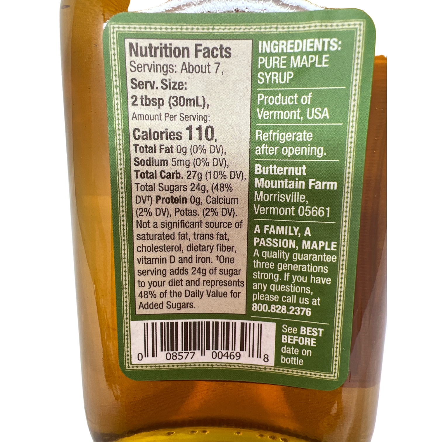 Vermont Maple Syrup in a Glass Flask Screw Top