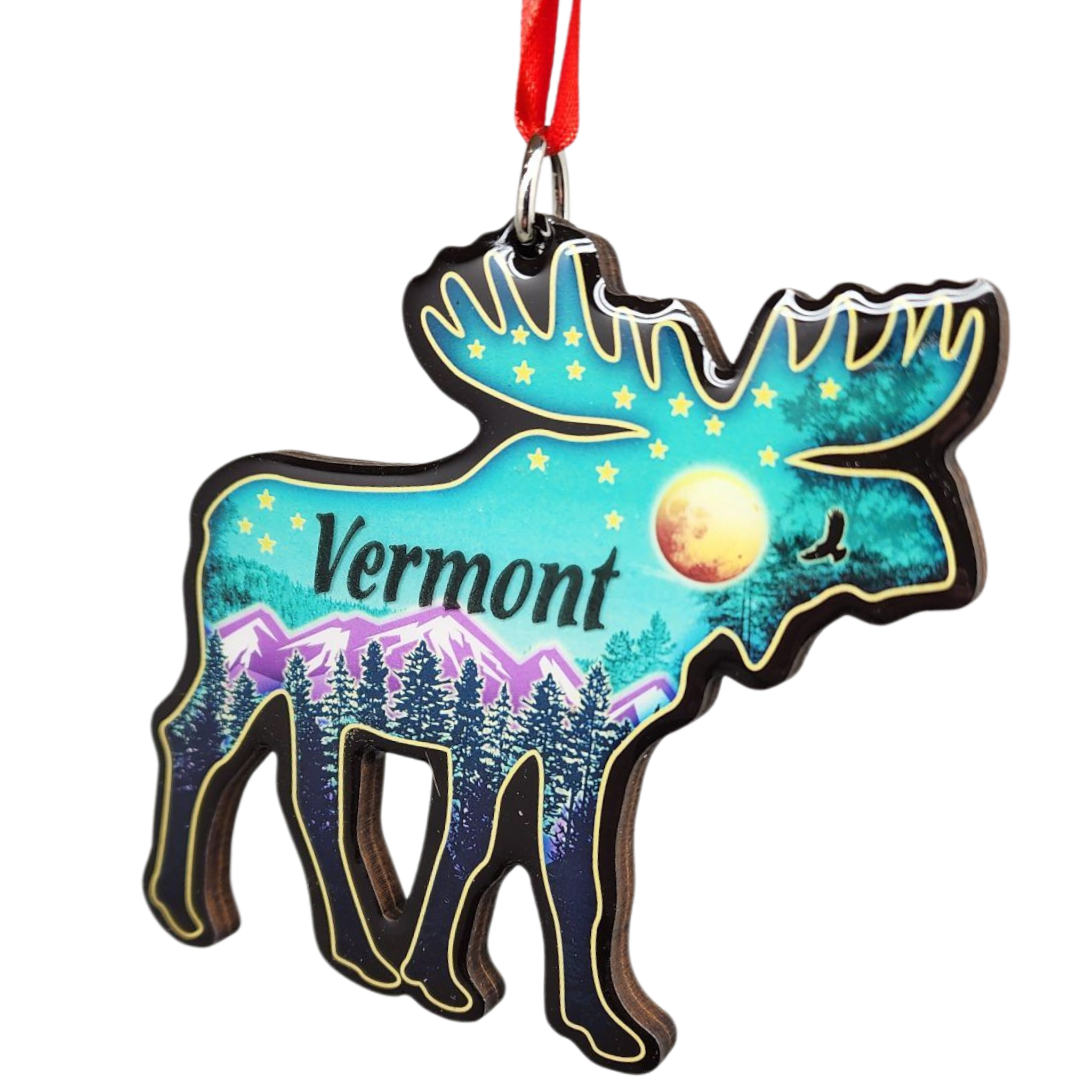Vermont Nightfall Moose Ornament