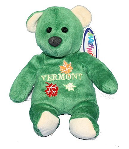 Vermont Souvenir Plush Green Beanie Bear