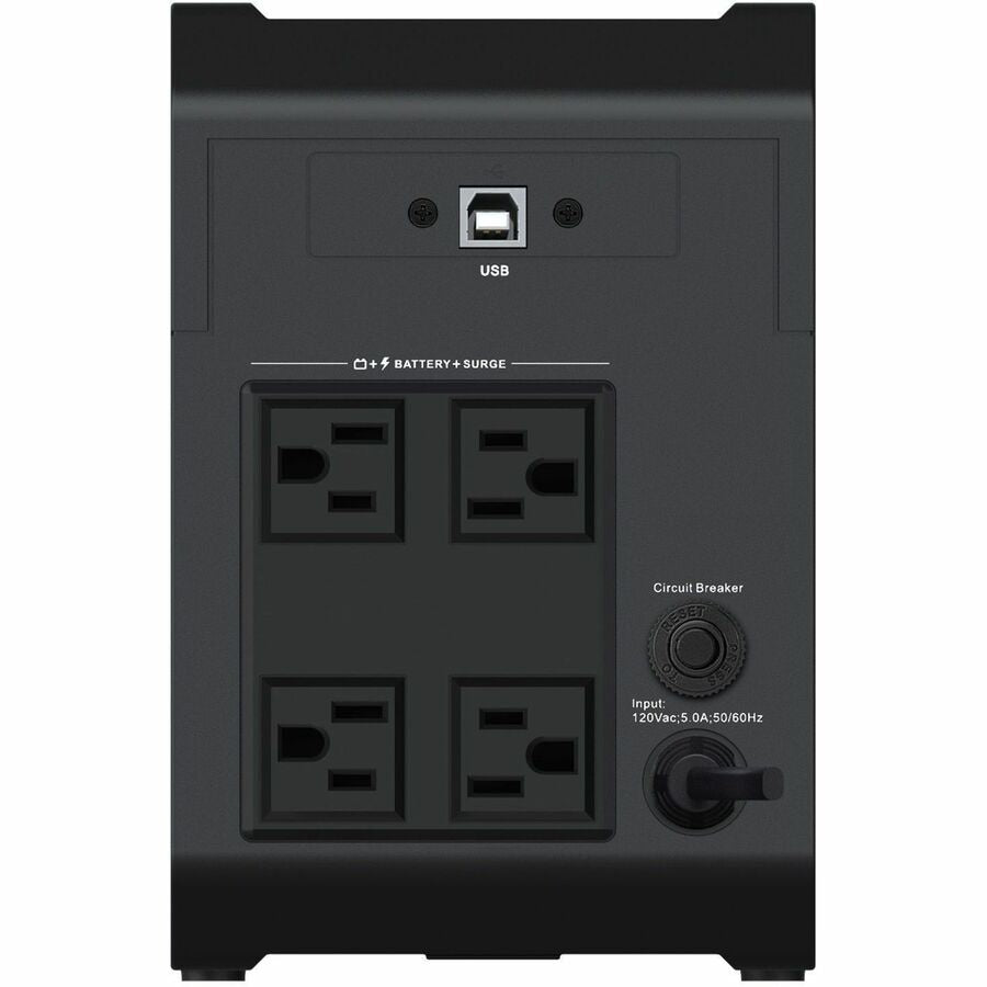 Vertiv PowerUPS 200 Essential 600VA UPS with Surge Protection for Home Office