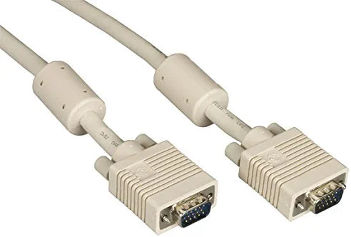 Vga Video Cable With Ferrite Core - Male/Male, Beige, 25-Ft. (7.6-M)