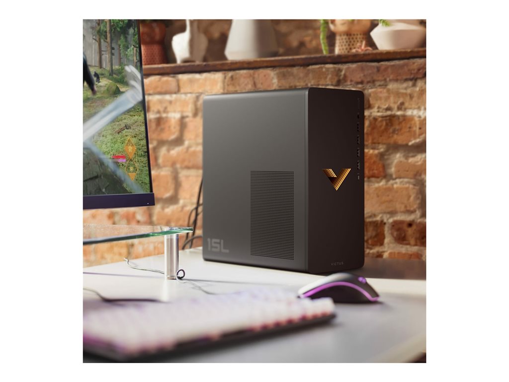 Victus 15L by HP TG02-0210 - Tower gaming - Core i3 12100F / up to 4.3 GHz - RAM 8 GB - SSD 512 GB - NVMe - Arc A380 -