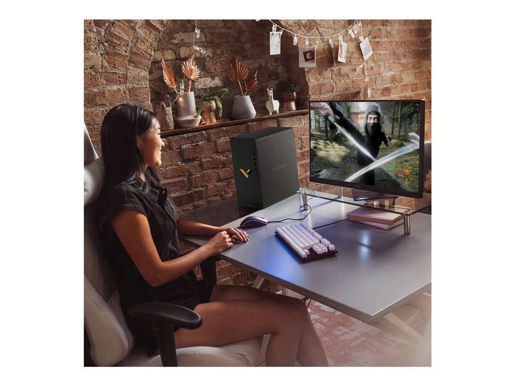 Victus 15L by HP TG02-0210 - Tower gaming - Core i3 12100F / up to 4.3 GHz - RAM 8 GB - SSD 512 GB - NVMe - Arc A380 -