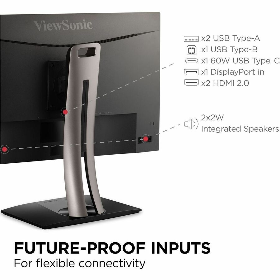 ViewSonic 27" ColorPro™ 4K UHD Ergonomic Monitor with USB-C VP275-4K