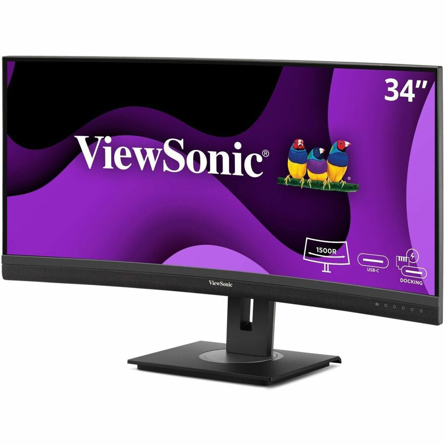 ViewSonic 34in UWQHD Curved Docking Monitor 100W USB-C for Pros VG3456CA