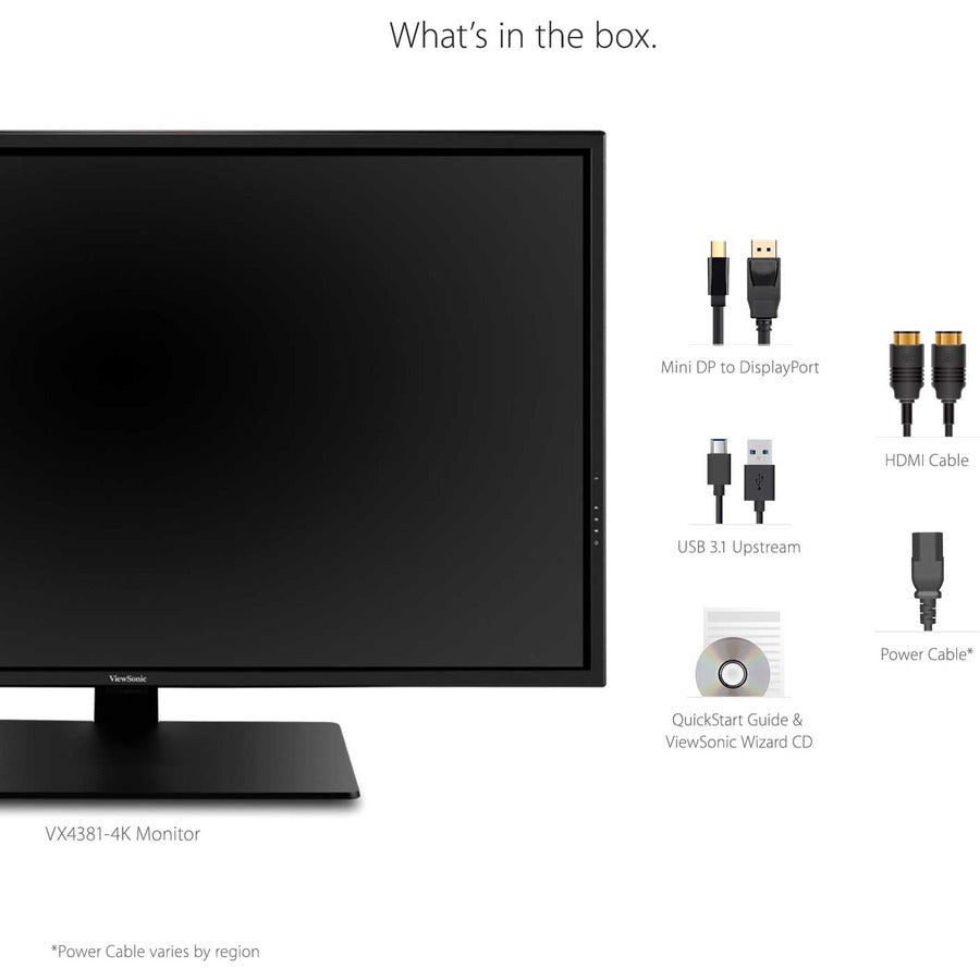 ViewSonic 43" 4K UHD Monitor with HDR10 and HDMI VX4381-4K