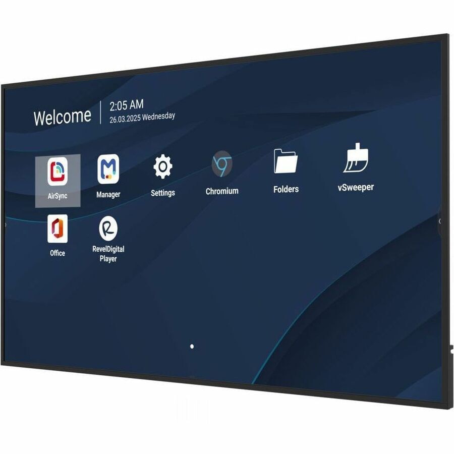 ViewSonic 75in 4K Commercial Display 500nits 8GB RAM 32GB Storage