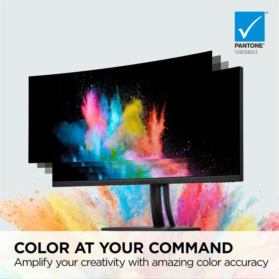 ViewSonic ColorPro VP3456A 34" Class UW-QHD Curved Screen LED Monitor - 21:9 - Black -