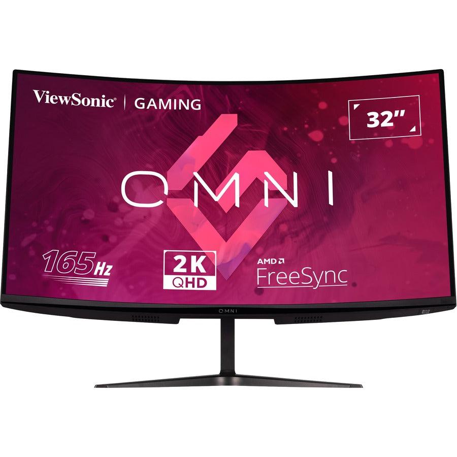 ViewSonic OMNI VX3218C-2K 32 Inch Curved 1ms 1440p 165hz Gaming Monitor with FreeSync Premium, Eye Care, HDMI and Display Port