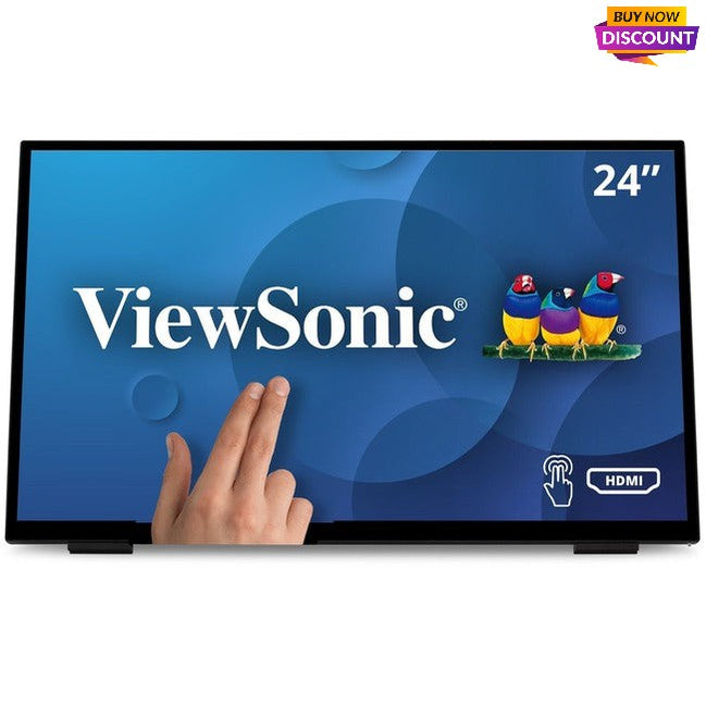 ViewSonic TD2465 24 Inch 1080p Touch Screen Monitor with Advanced Ergonomics, HDMI and USB Inputs
