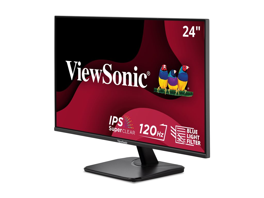 ViewSonic VA2456A-MHD - LED monitor - 24 (23.8" viewable) - 1920 x 1080 Full HD (1080p) @ 120 Hz - IPS - 250 cd/mï¿½ - 1500:1