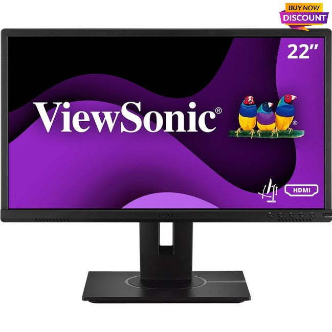 ViewSonic VG2240 22 Inch 1080p Ergonomic Monitor with 100Hz, USB Hub, HDMI, DisplayPort, VGA Inputs for Home and Office