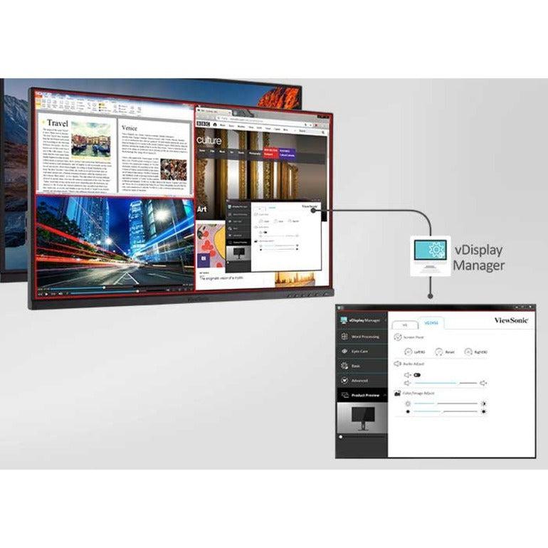 ViewSonic VG2455_56a_H2 24" Dual 1080p IPS Docking Monitor - USB-C Head-Only | TechSoft