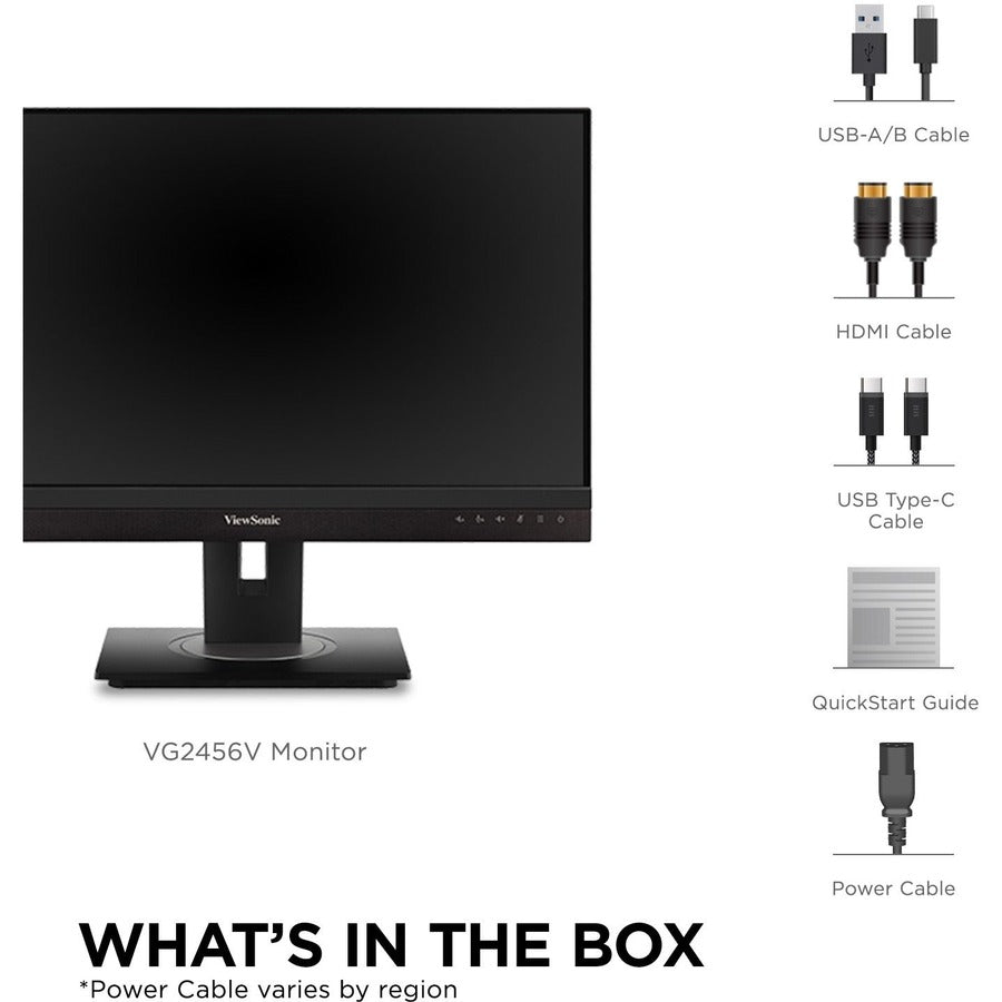 ViewSonic VG2456V Video Conference Monitor Docking Monitor - Pop-up Webcam USB-C 90W | ViewSonic