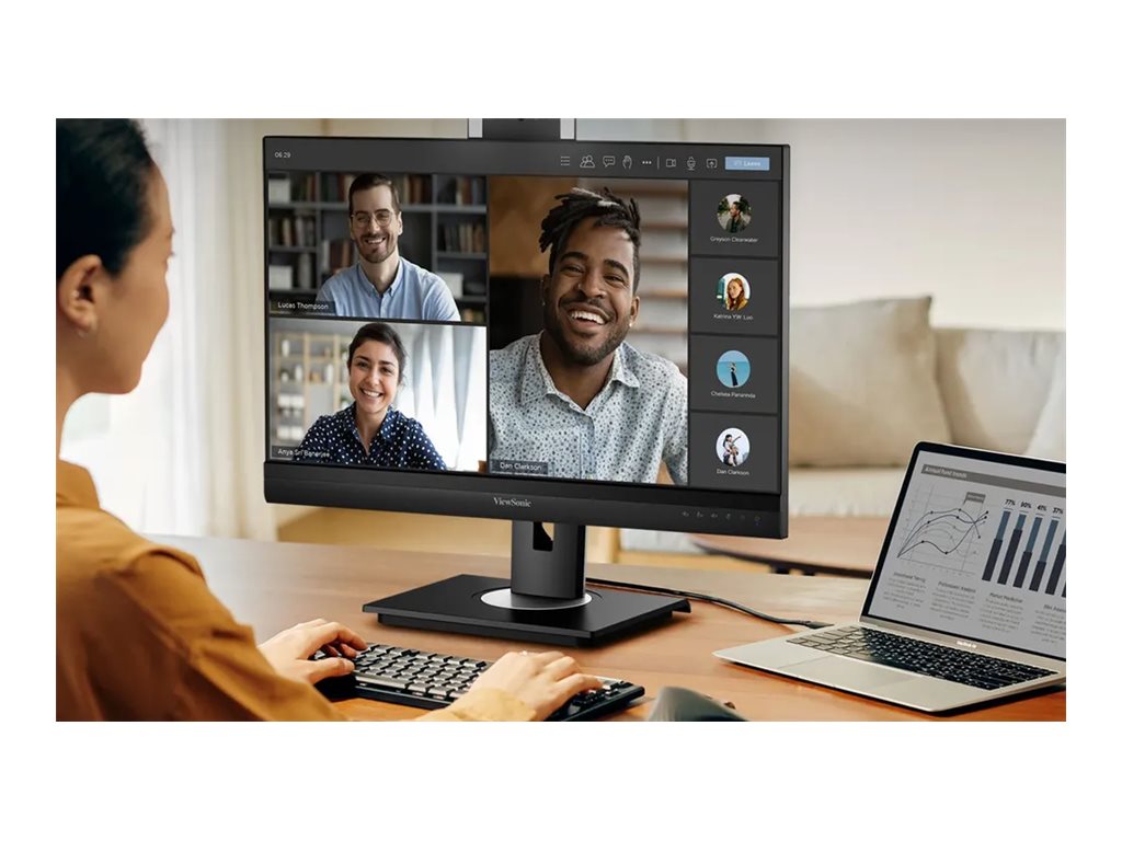 ViewSonic VG2457V Video Conferencing Monitor - 24 FHD 100Hz with Windows Hello Camera | VIEWSONIC