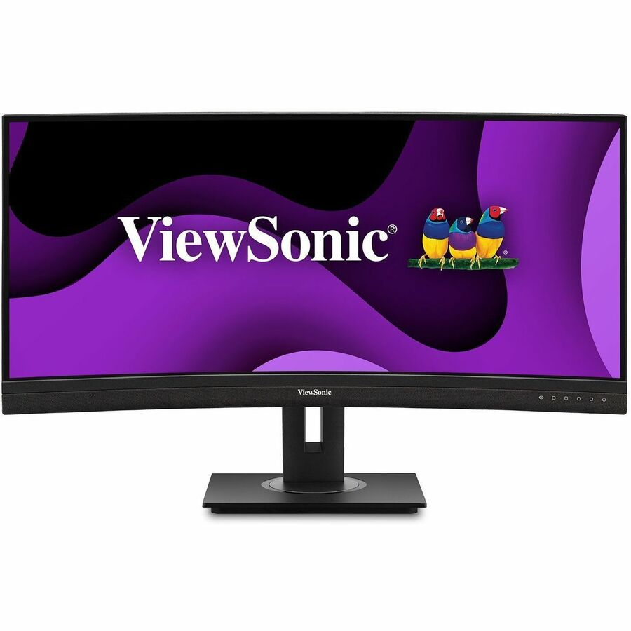 ViewSonic VG3456C 34 Inch 21:9 1440p Curved Monitor with Ergonomic Design, 100W USB C,