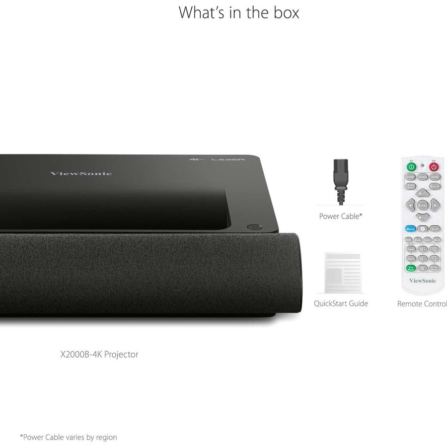 ViewSonic X2000B-4K Ultra Short Throw 4K UHD Laser Projector with 2000 Lumens, Wi-Fi Connectivity, Cinematic Colors, Dolby and DTS Soundtracks Support for Home Theater
