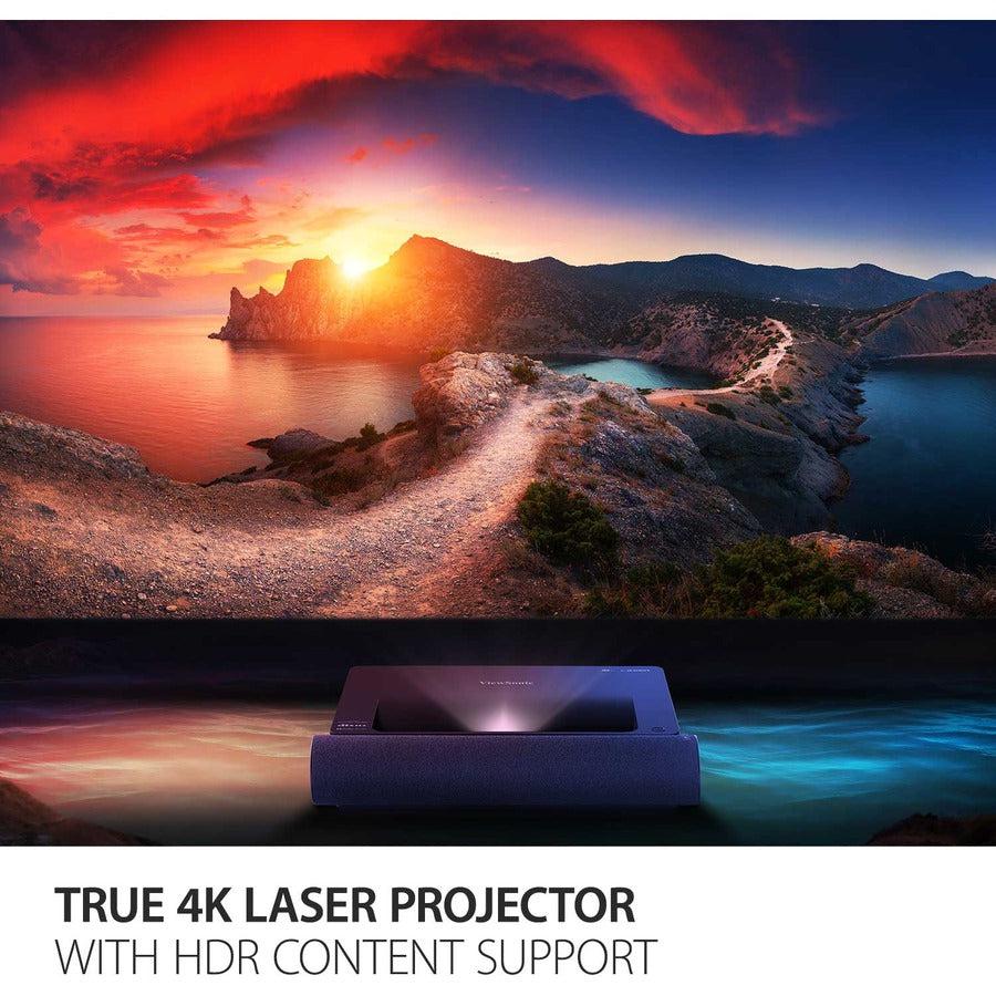 ViewSonic X2000B-4K Ultra Short Throw 4K UHD Laser Projector with 2000 Lumens, Wi-Fi Connectivity, Cinematic Colors, Dolby and DTS Soundtracks Support for Home Theater