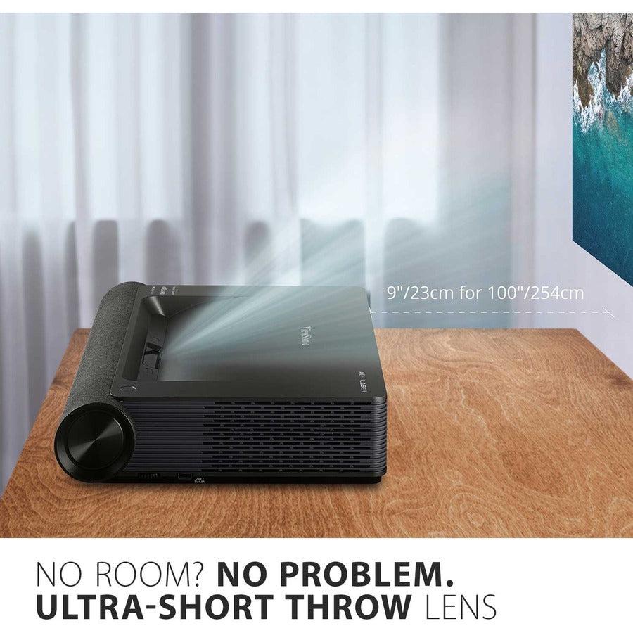 ViewSonic X2000B-4K Ultra Short Throw 4K UHD Laser Projector with 2000 Lumens, Wi-Fi Connectivity, Cinematic Colors, Dolby and DTS Soundtracks Support for Home Theater